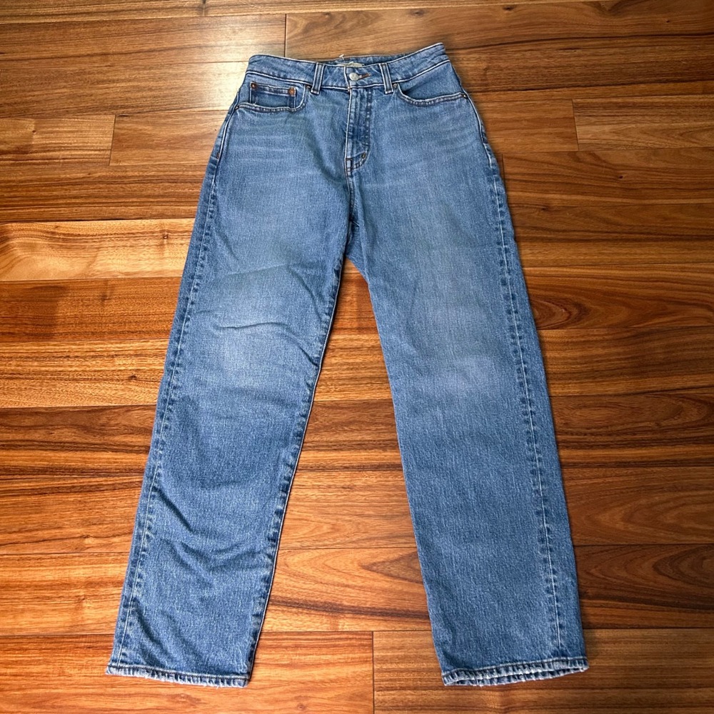 Madewell Womens curvy 90s straight crop High Rise Jeans sz 25